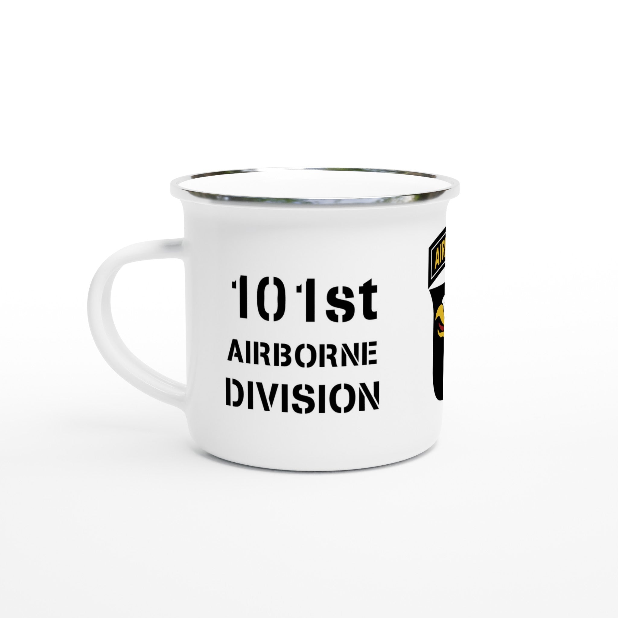 101st airborne coffee mug White Enamel Mug - 101st Airborne Division