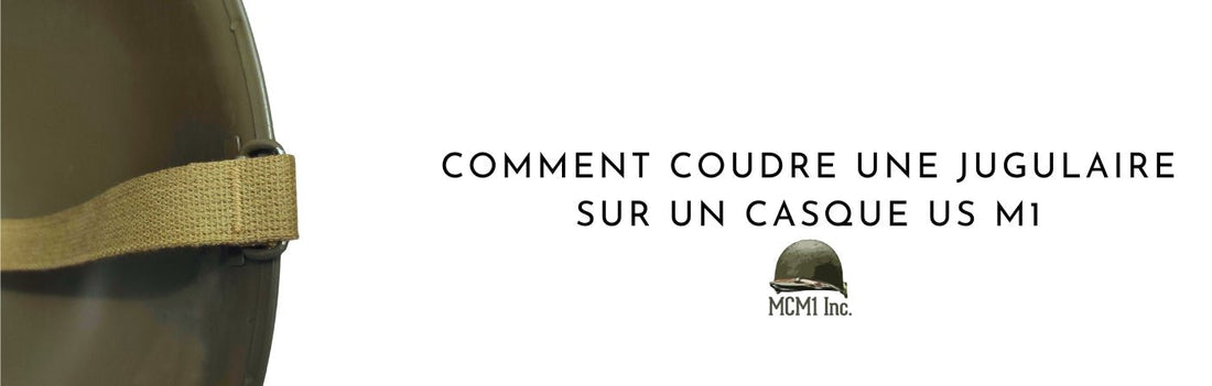 Bannière de l'article de blog sur comment coudre une jugulaire sur un casque US M1