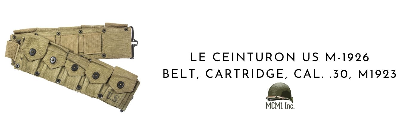 Bannière de l'article de blog sur la cartouchière US M-1923 Belt Cartridge Cal .30 M1923
