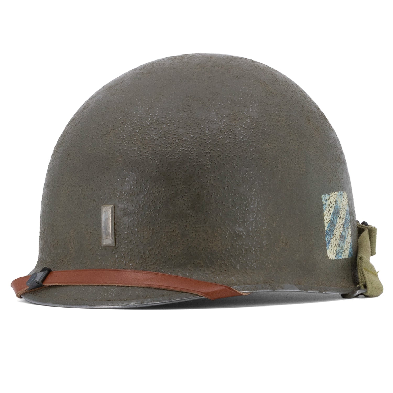 Casque complet Battle Battered 3rd ID 7th Infantry Regiment 1st Battalion 1st Lt vue 3/4 avant.