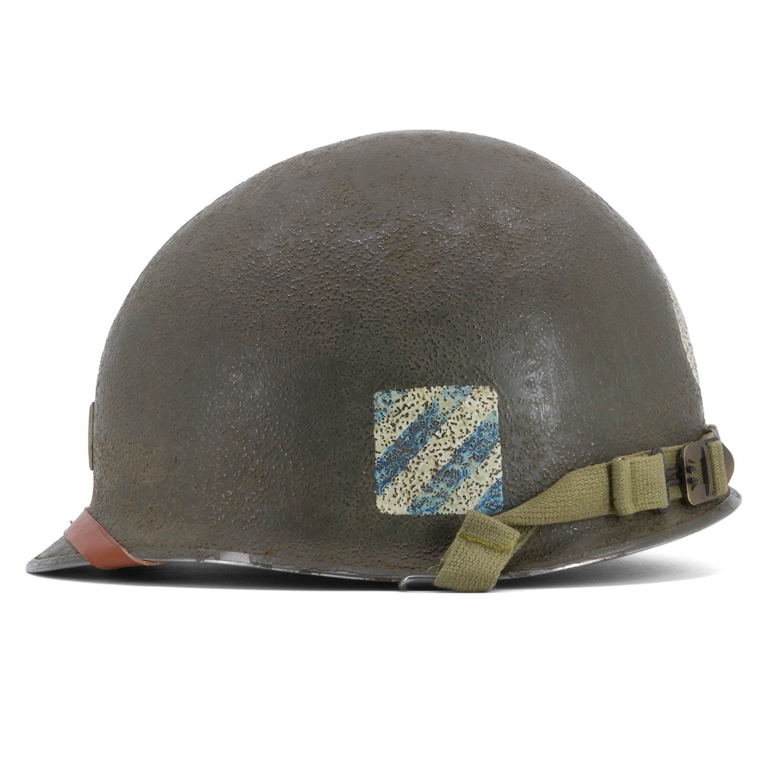 Casque complet Battle Battered 3rd ID 7th Infantry Regiment 1st Battalion 1st Lt vue latérale gauche.