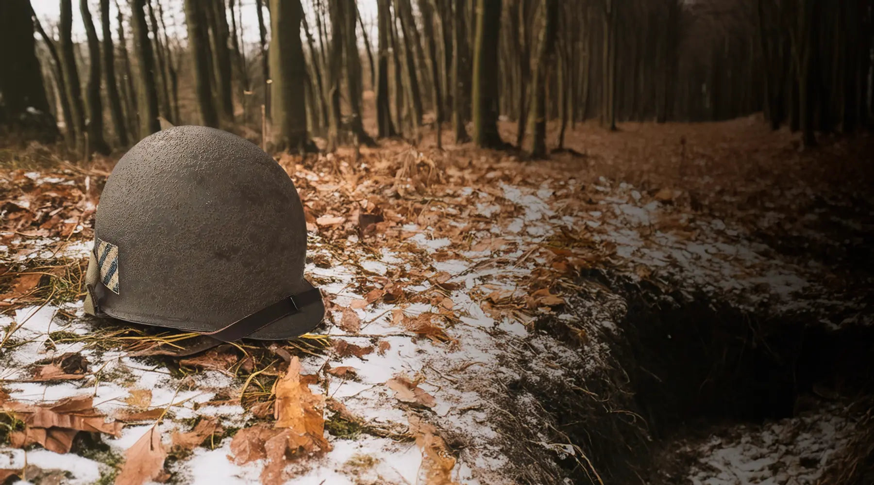 Casque Complet US M1 Infanterie 3rd Infantry Division Battle Battered - Bandeau Desktop