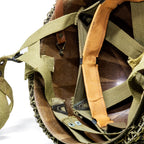 Casque complet parachutiste version Battle Battered 506th PIR Market Garden vue interieur du liner en fibre