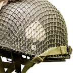 Casque complet parachutiste Battle Battered 506th PIR Market Garden gros plan du côté gauche et insigne peint à la main