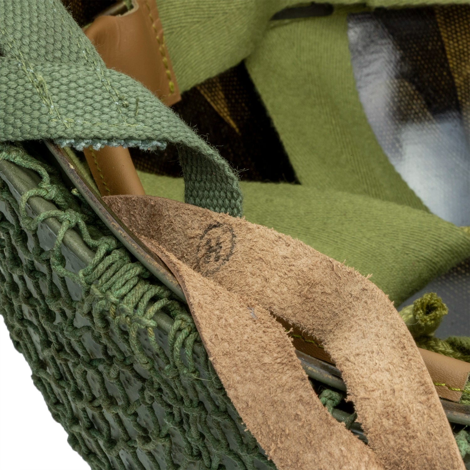 Casque complet parachutiste version M1-C Market Garden de NCO du 506th PIR de la 101st Abn, marquage de la jugulaire en cuir