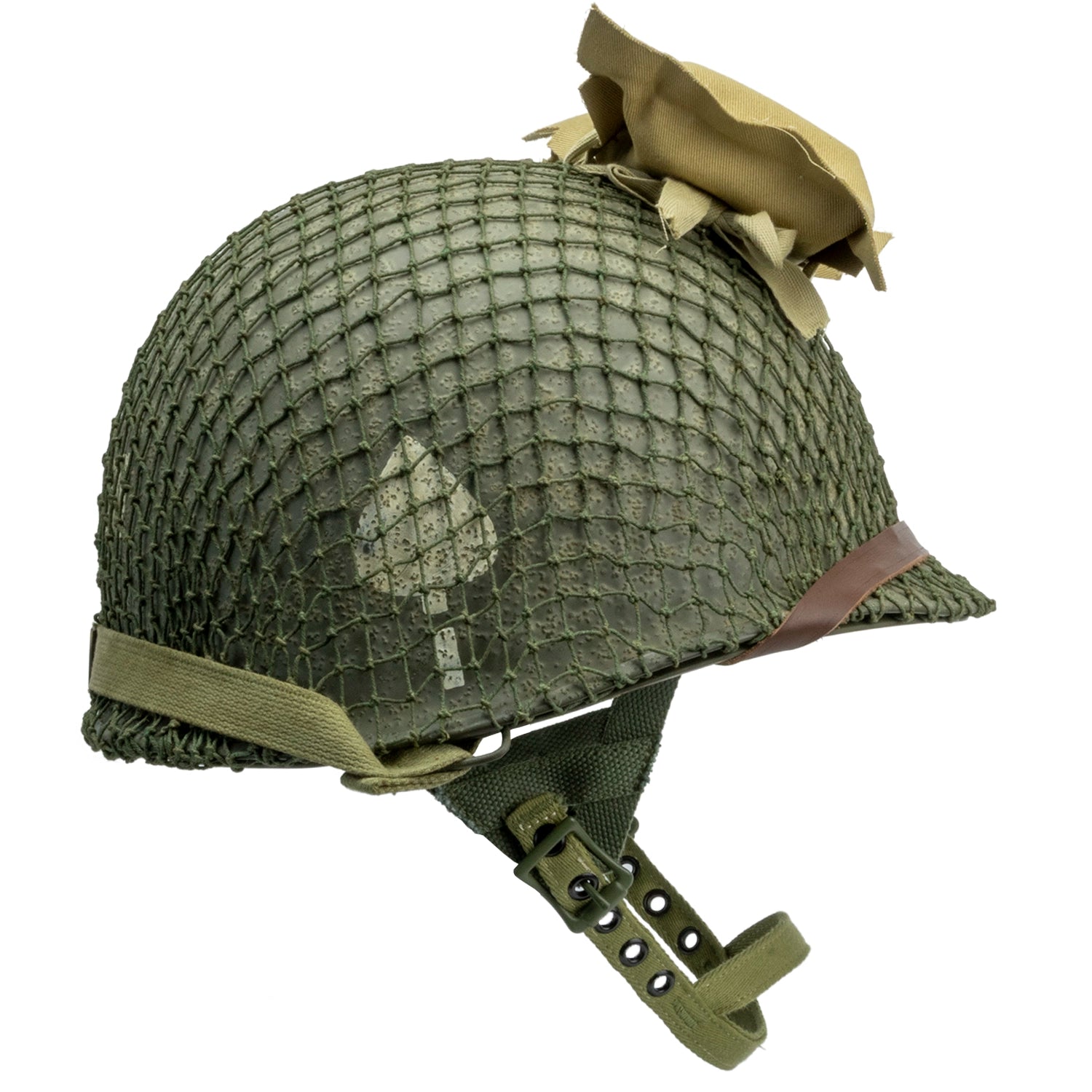 Casque complet parachutiste version M1-C Market Garden de NCO du 506th PIR de la 101st Abn vue latérale droite