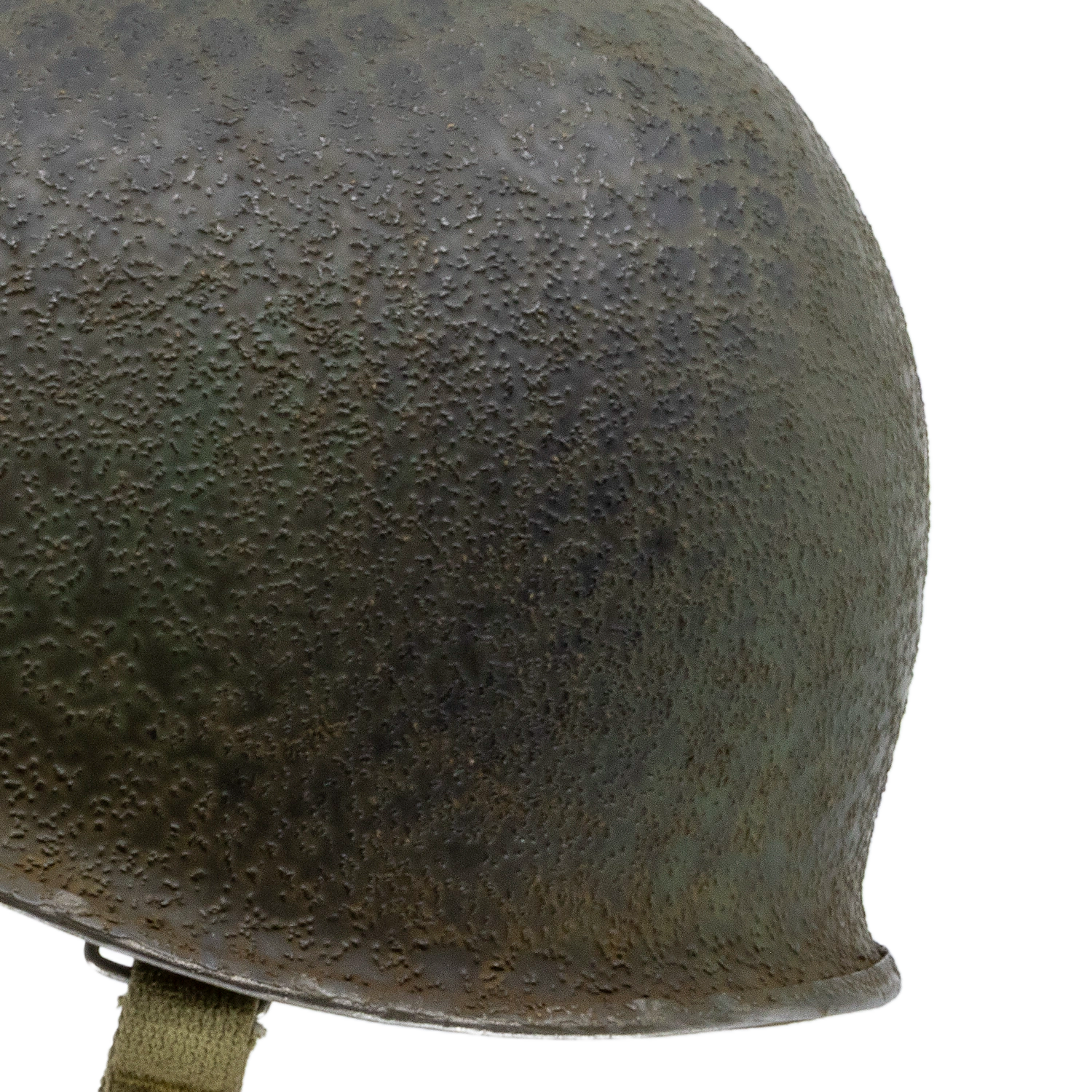 Casque Complet Parachutiste 517th PRCT coque McCord liner Firestone Battle Battered Mon Casque M1 image ambiance peinture.