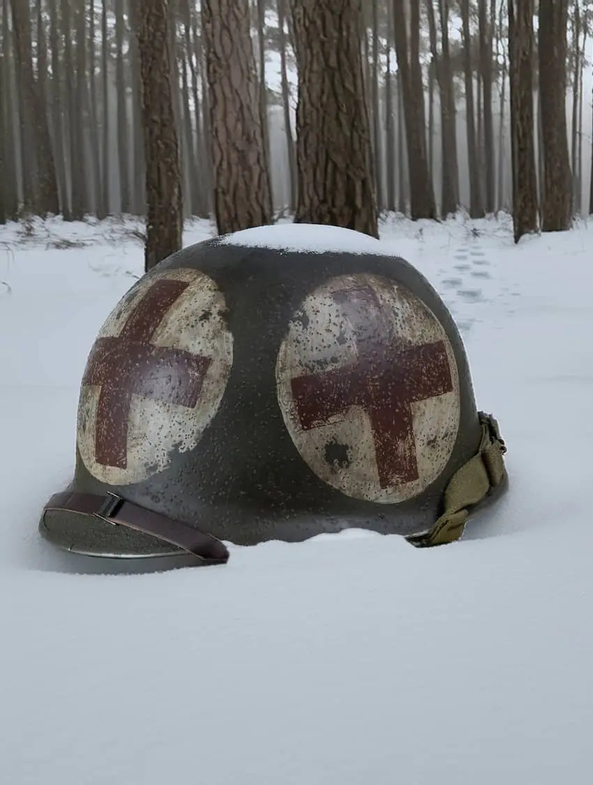 Casque Complet US M1 Combat Medic, insigne, infirmier