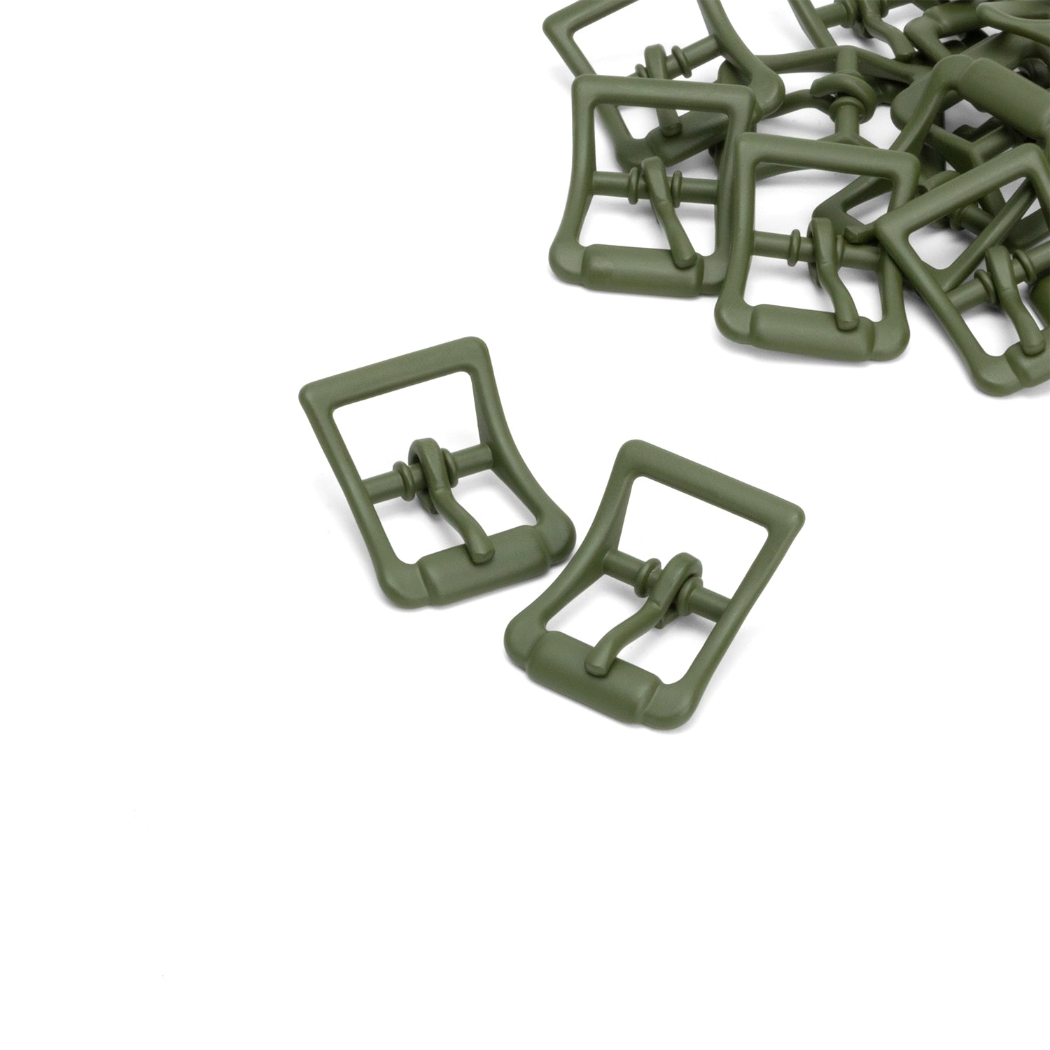 Boucle pour "A" Yokes type Westinghouse à faux rouleau peintes en vert olive drab vue en paire