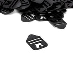 Boucle en laiton plate noir pour jugulaire de casque lourd M1 US WW2 vue d'ensemble.