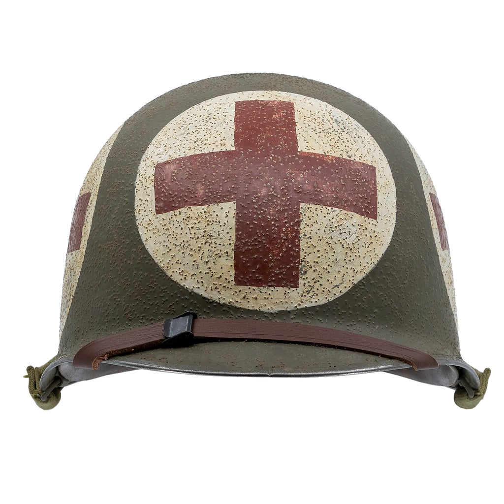 Casque Complet Infanterie Pattes Mobiles Battle Battered Mon Casque M1 Combat Medic 4 Panneauxvue de face.