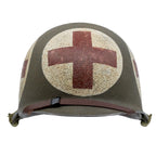 Casque Complet Infanterie Pattes Mobiles Battle Battered Mon Casque M1 Combat Medic 4 Panneauxvue de face.