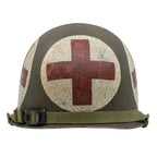 Casque Complet Infanterie Pattes Mobiles Battle Battered Mon Casque M1 Combat Medic 4 Panneaux vue arrière.