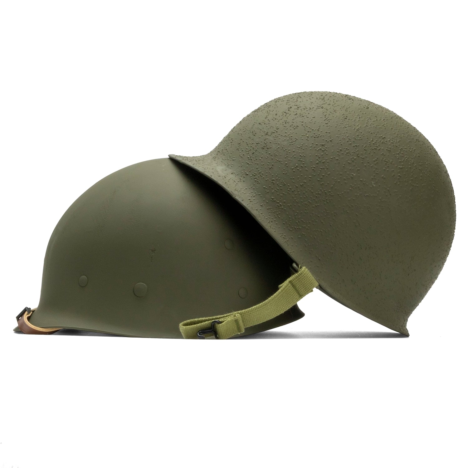 Casque Complet Infanterie McCord 1052G - Liner CAPAC vue du casque lourd posé sur le sous casque.