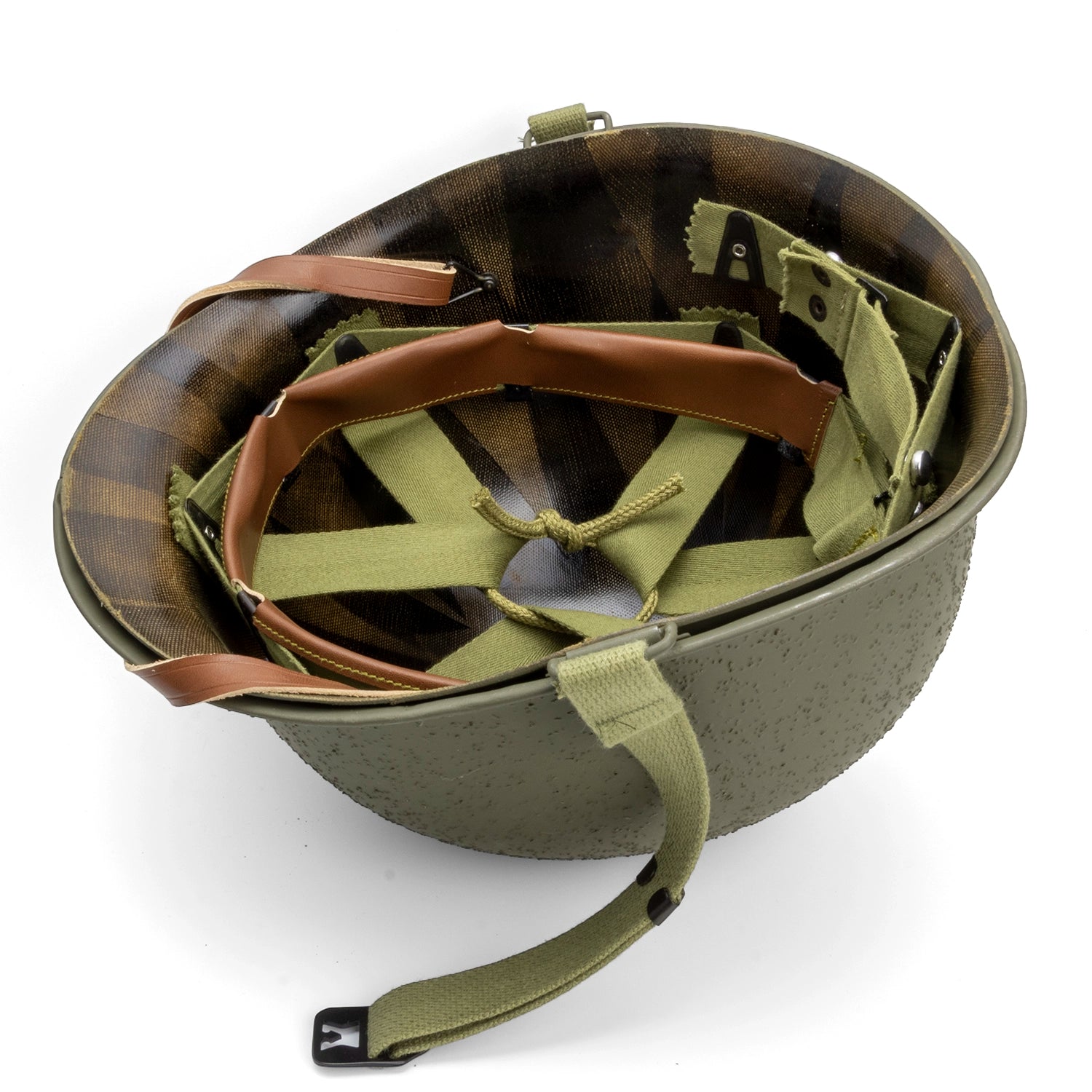 Casque Complet Infanterie McCord 1052G - Liner CAPAC vue latérale de l'interieur du casque complet.