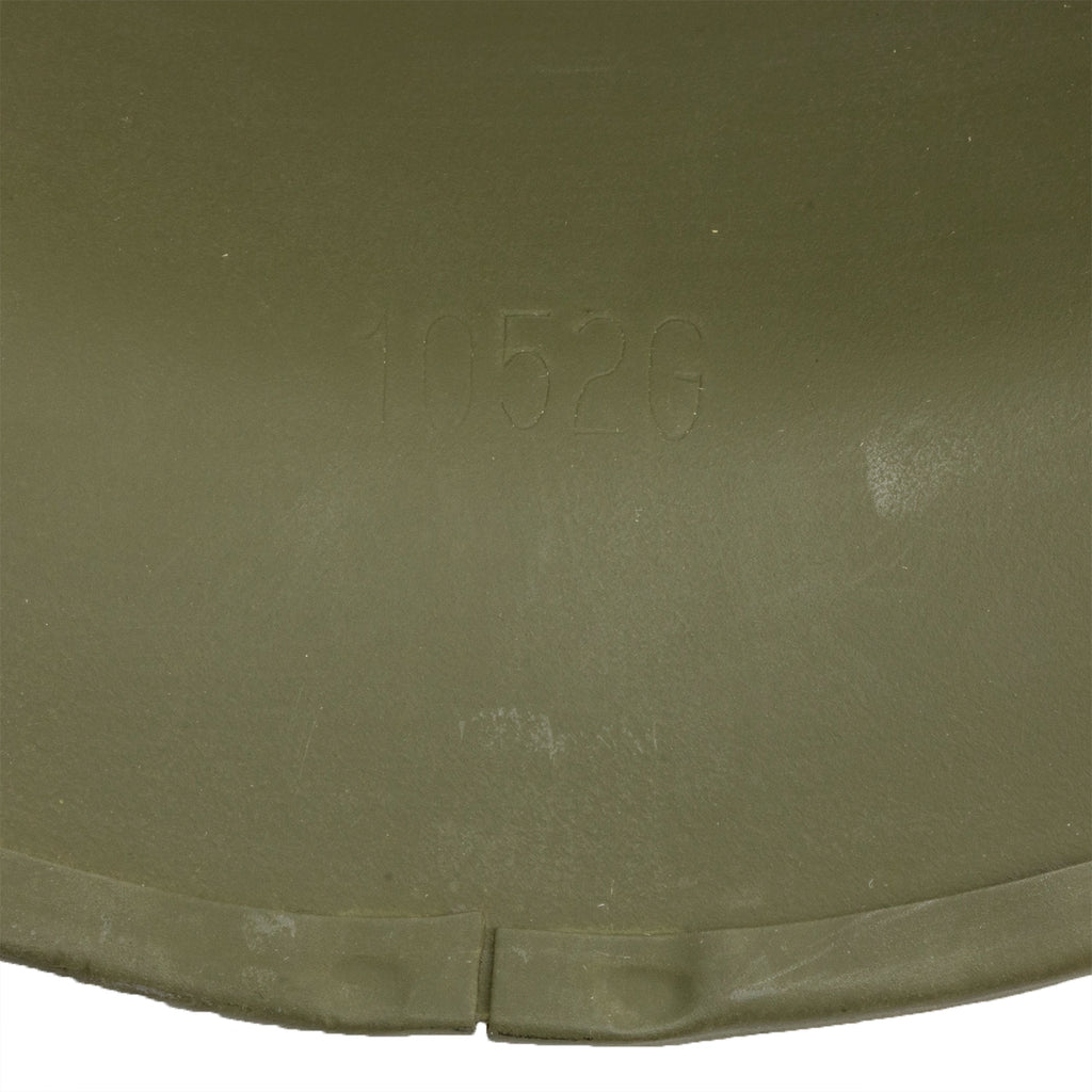 Casque Complet Infanterie McCord 1052G - Liner CAPAC gros plan du heat stamp ou numéro de lot 1052G