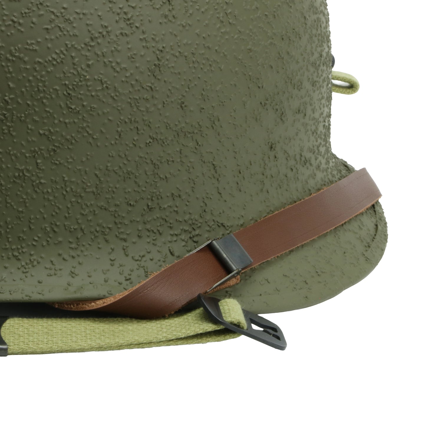 Casque Complet Infanterie McCord 886A - Liner Westinghouse gros plan de la jugulaire de sous casque