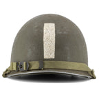 Casque Complet Infanterie Original Schlueter et liner Firestone version 29th ID 2nd Lieutenant Battle Battered vue arrière