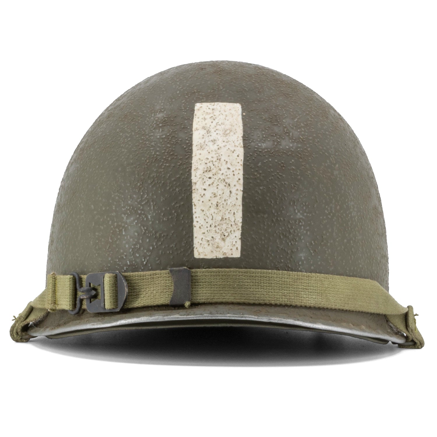Casque Complet Infanterie Original Schlueter et liner Firestone version 29th ID 2nd Lieutenant Battle Battered vue arrière