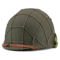 Casque Complet Infanterie Schlueter 90A - Liner Westinghouse avec son filet grandes mailles vue de 3/4 avant.