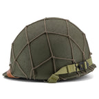 Casque Complet Infanterie Schlueter 90A - Liner Westinghouse avec son filet grandes mailles vue de profil.