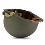 Casque Complet Infanterie Schlueter 90A - Liner Westinghouse posé au sol de profil.