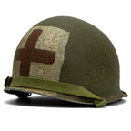 Casque Complet Infanterie - Original McCord 501A vue arrière du casque complet avec sa jugulaire et son insigne arrière.