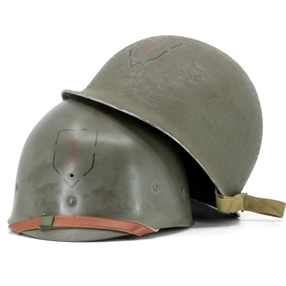 Coque McCord 781B posée sur le liner Firestone, ensemble complet aux couleurs de la 1st Infantry Division