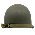 Casque US M1 McCord 781B vu de l'arrière, coque McCord à jointure avant et pontets fixes