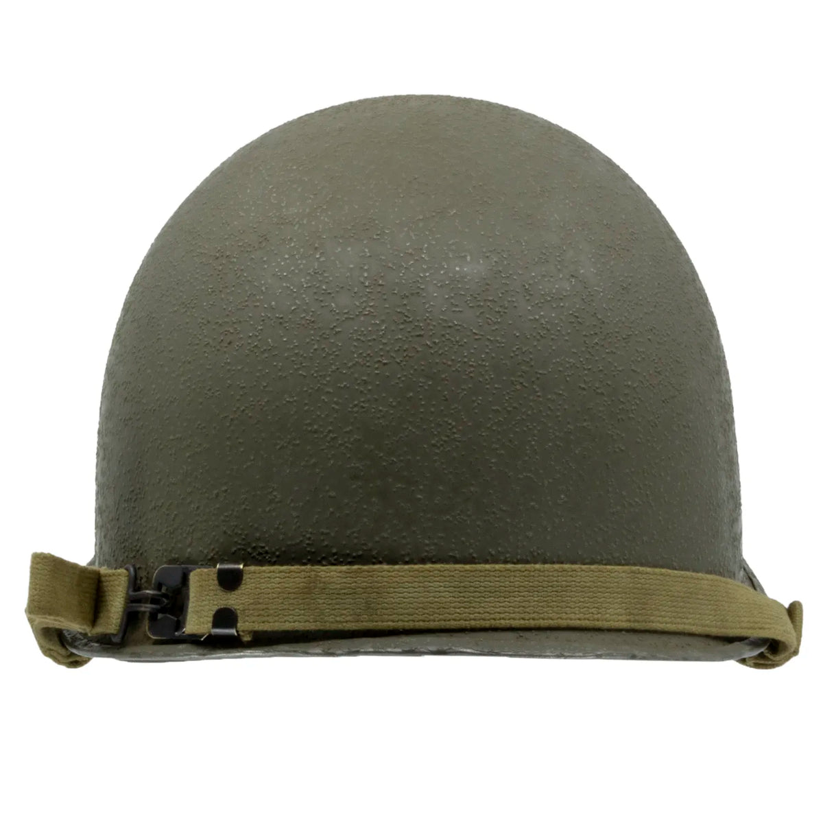 Casque US M1 McCord 781B vu de l'arrière, coque McCord à jointure avant et pontets fixes