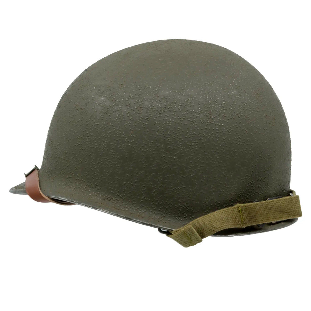 Casque US M1 McCord 781B vu de profil gauche, insigne divisionnaire Big Red One de la 1st Infantry Division