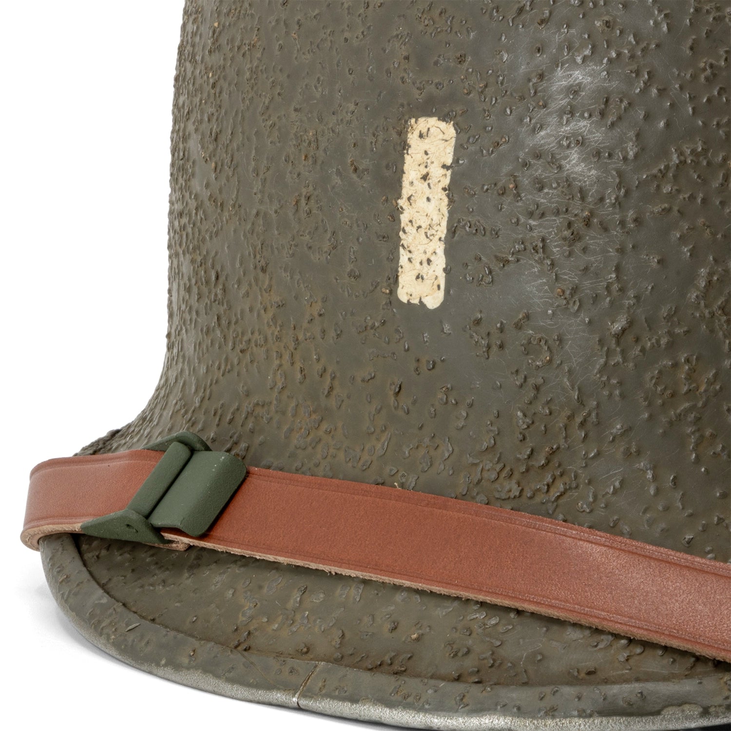 Casque Complet Infanterie McCrod 551B - Liner Capac - 2nd Ranger Battalion 1st Lt gros plan du marquage avant de 1er lieutenant.