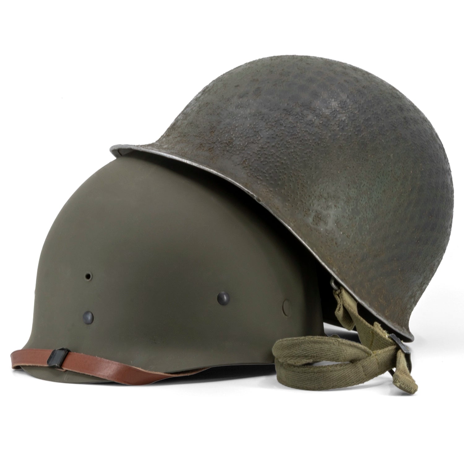 Casque Complet Parachutiste 517th PRCT coque McCord liner Firestone Battle Battered Mon Casque M1, coque posé sur le liner.
