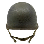 Casque Complet Parachutiste 517th PRCT coque McCord liner Firestone Battle Battered Mon Casque M1 vue arrière.