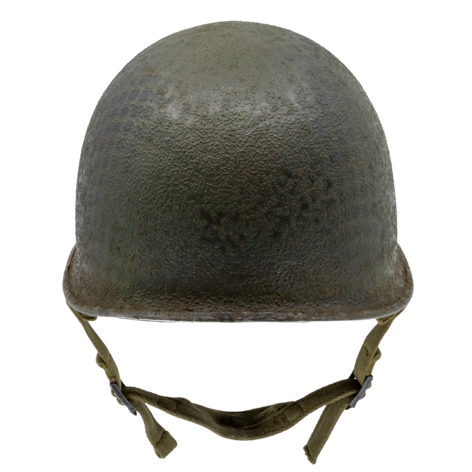 Casque Complet Parachutiste 517th PRCT coque McCord liner Firestone Battle Battered Mon Casque M1 vue arrière.