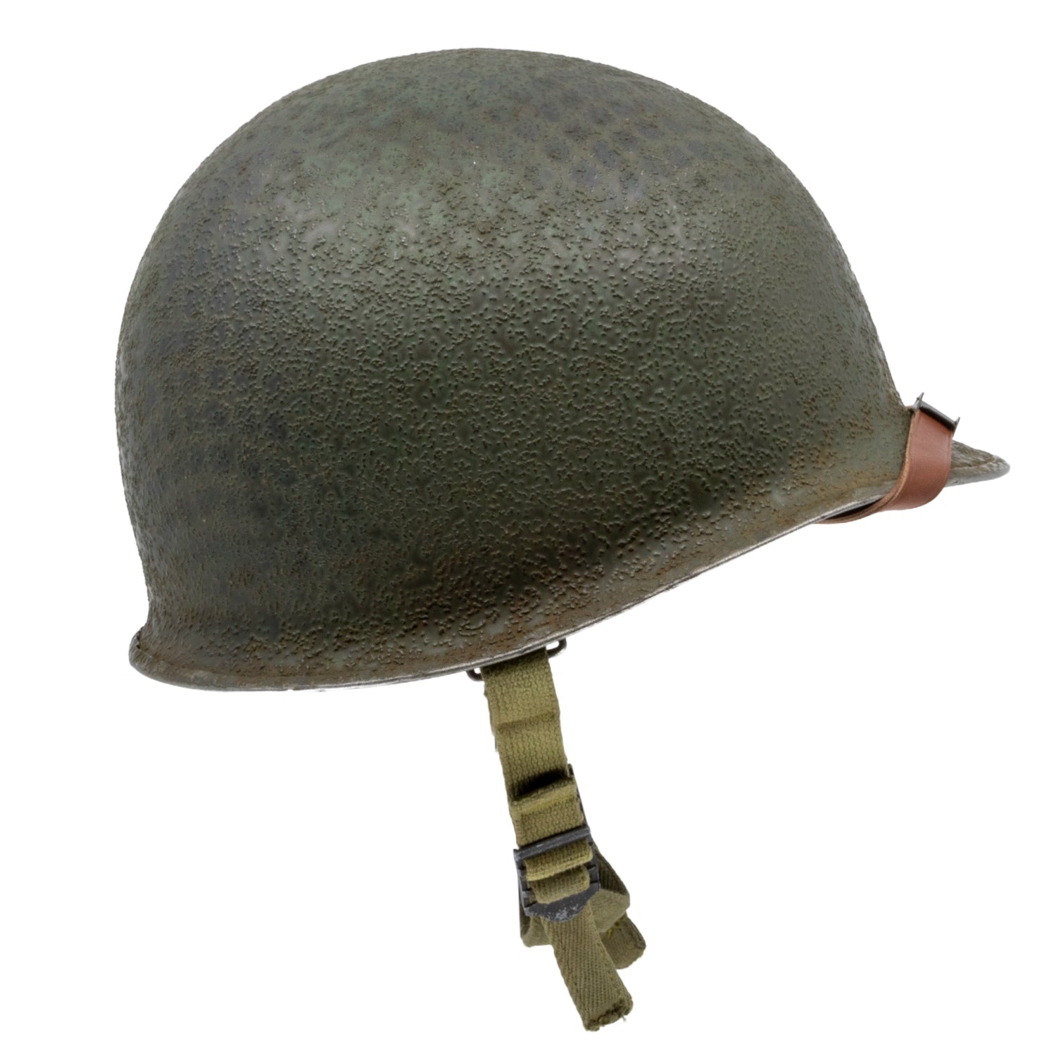 Casque Complet Parachutiste 517th PRCT coque McCord liner Firestone Battle Battered Mon Casque M1 vue latérale droite.