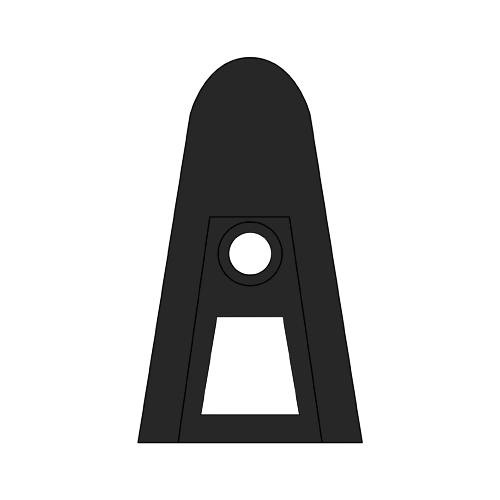 Image description contre rivet noir de sous casque US M1