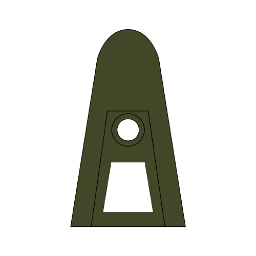 Image description contre rivet peint vert olive drab de sous casque US M1