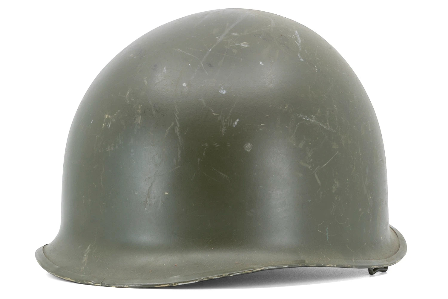 Coque infanterie US M1 avant restauration à l'atelier Mon Casque M1