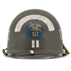 Casque Complet Infanterie US M1 Battle Battered ESB Captain Medic vue avant.
