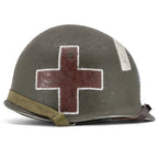 Casque Complet Infanterie US M1 Battle Battered ESB Captain Medic vue latérale droite.