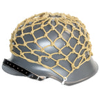 Filet pour casque allemand Stahlhelm vue monté sur un casque allemand