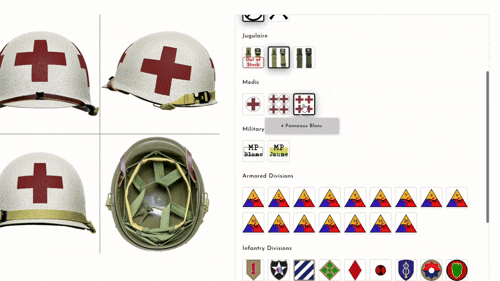 Modifier les personnalisation de mon casque US M1 en temps réel Mon Casque M1