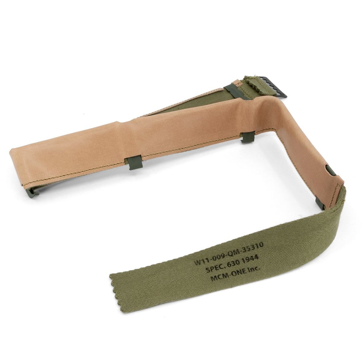 Vue du marquage du sweatband pour liner US M1 à boucles vertes