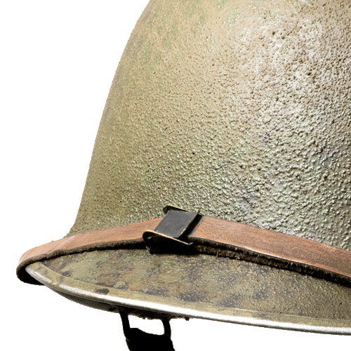 Gros plan de la texture cork du casque lourd typique de 517th PRCT