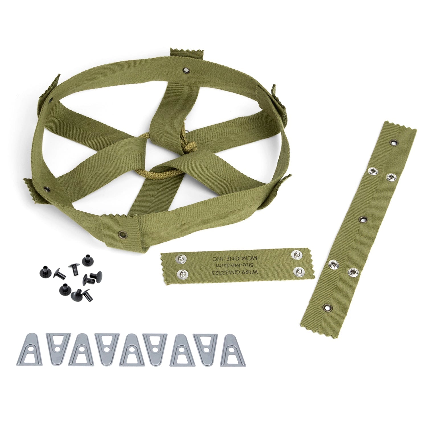 Kit pour liner US M1 basique avec contre rivets acier