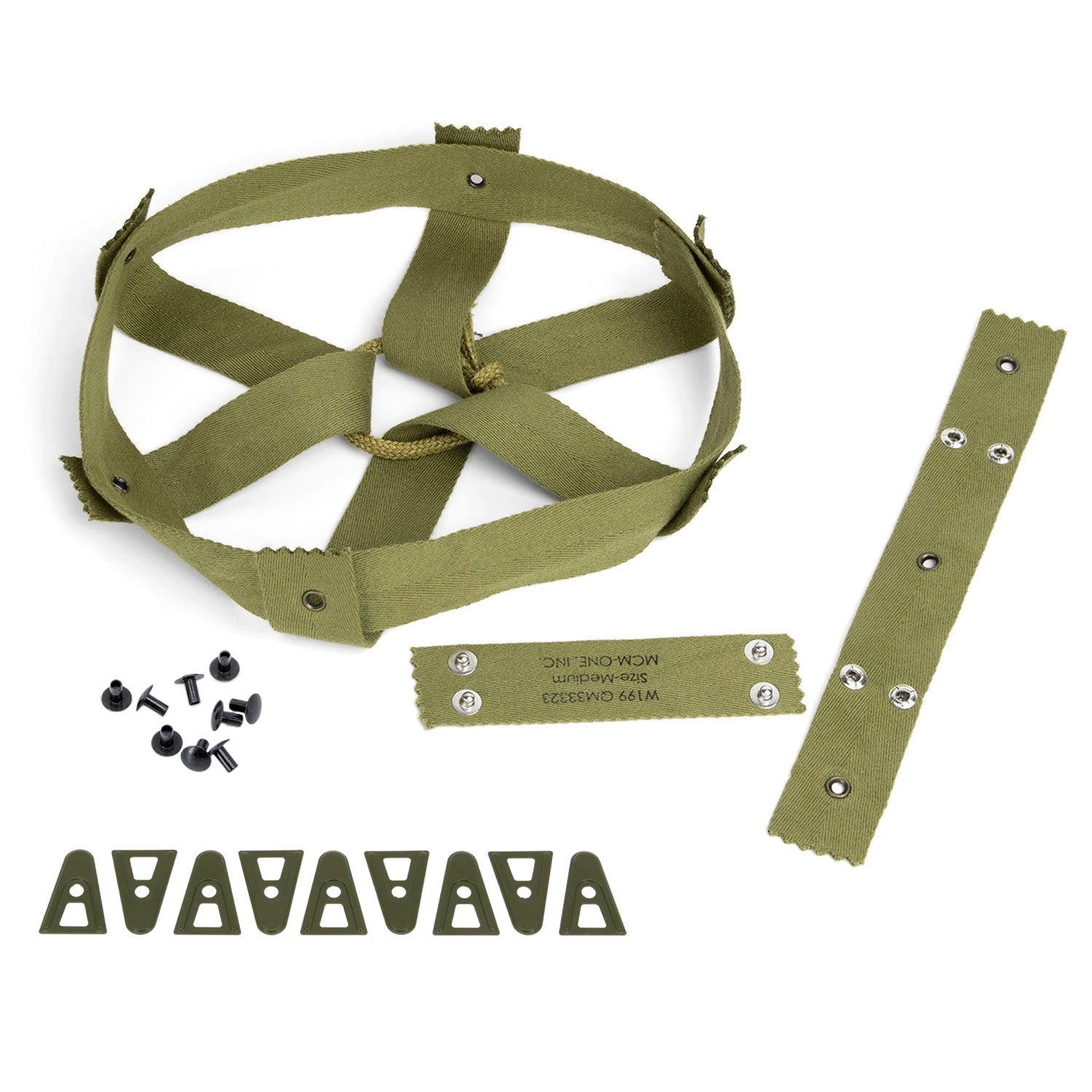 Kit pour liner US M1 basique avec contre rivets verts