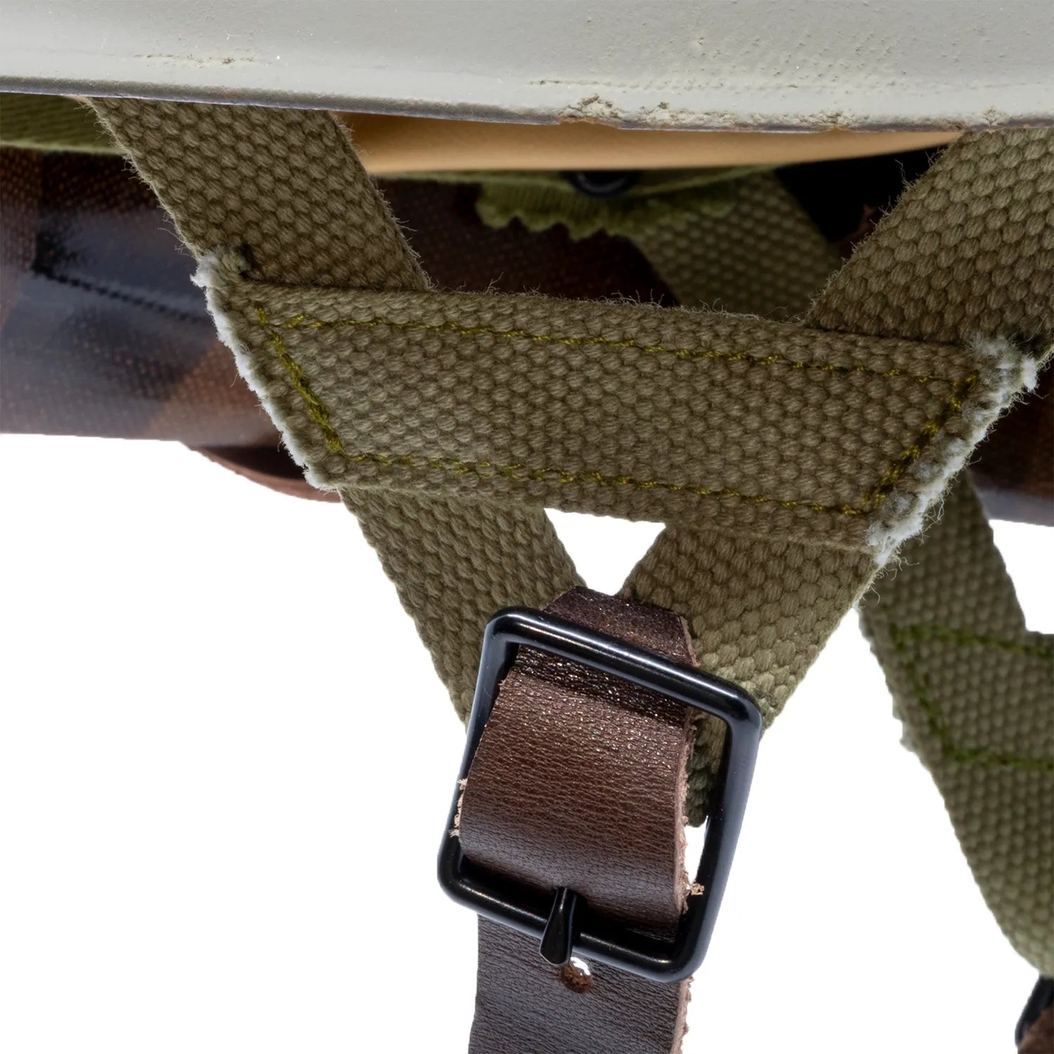 Liner US M1 fibre parachutiste vue en gros plan du A Yokes type Inland.