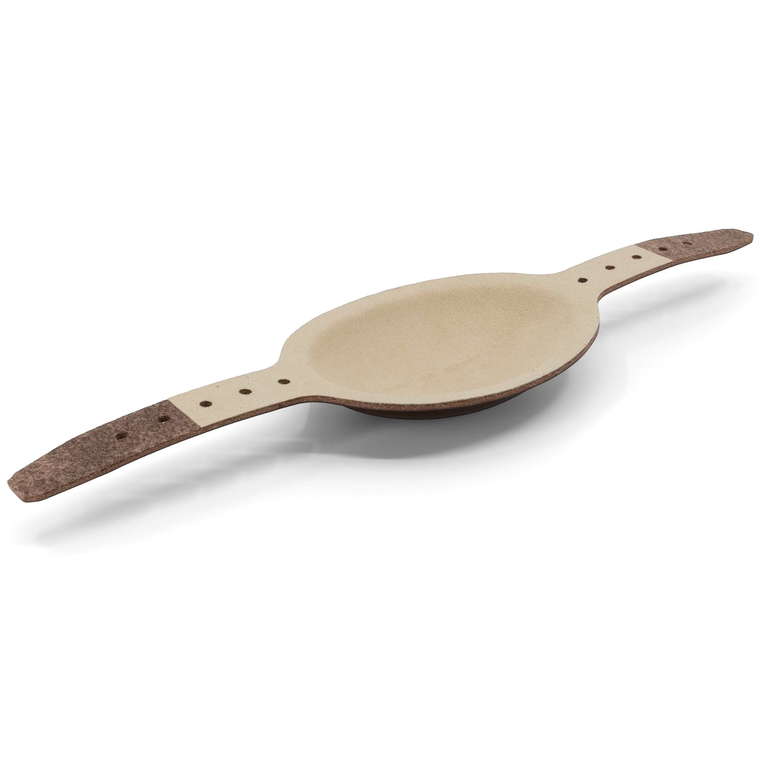 Mentonnière en cuir pour liner US M1 Parachutiste posée à l'envers-1_Mon Casque M1