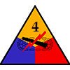 Insigne Casque US M1 4th Armored Division